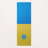 Ukraine-Fahnengeometrie-Monogramm Yogamatte (Vorderseite)
