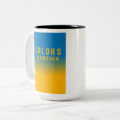 Ukraine, Farben der Freiheit Zweifarbige Tasse (Vorderseite Links)