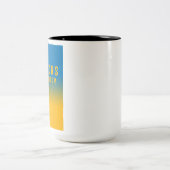 Ukraine, Farben der Freiheit Zweifarbige Tasse (Mittel)