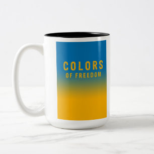 Ukraine, Farben der Freiheit Zweifarbige Tasse