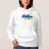 Ukraine Farben Sieg Overlay White Hoodie (Vorderseite)