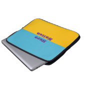 Ukraine färbt Neopren Laptop-Sieb 15 Zoll Laptopschutzhülle (Vorne Knopf)