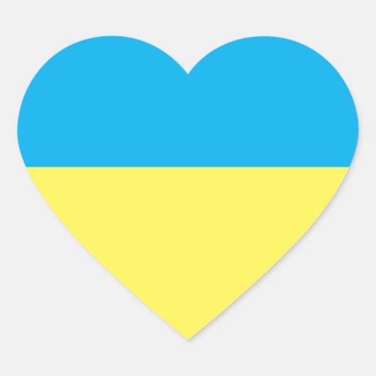 Ukraine festigt Solidarität Herz-Aufkleber (Vorderseite)