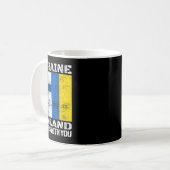 Ukraine Finnland steht mit dir Finnische Unterstüt Kaffeetasse (Vorderseite Links)