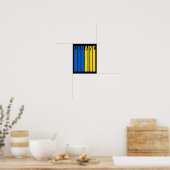 Ukraine Flag 3 Poster (Küche)