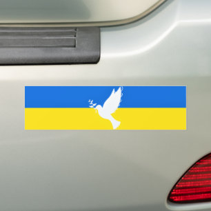 Ukraine Flag Autoaufkleber Taube der Friedensfreih