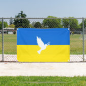 Ukraine Flag Banner Frieden Taube Freiheit (Insitu)