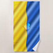 Ukraine Flag Beach Handtuch Herz - Freiheit (Vorderseite)