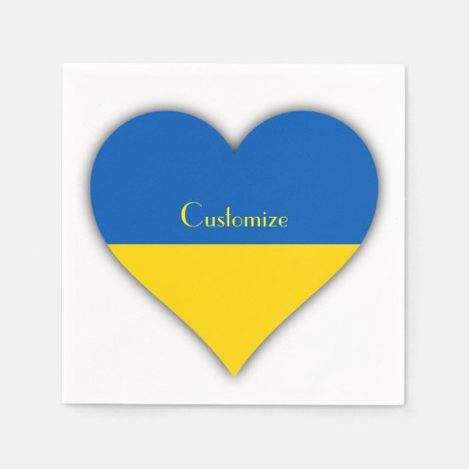 Ukraine Flag Blauer Gelber Thunder_Cove Napkins Serviette (Vorderseite)