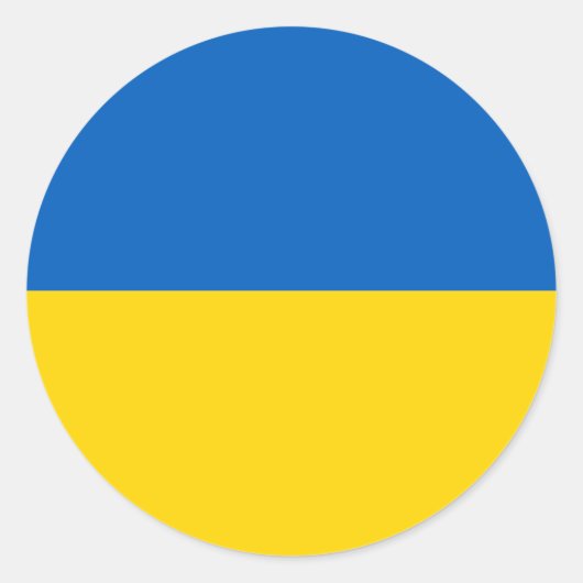 Ukraine Flag Blue Yellow Ukrainische Unterstützung Runder Aufkleber (Vorderseite)