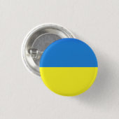 Ukraine Flag Button Freedom Support - Peace (Vorne & Hinten)
