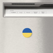 UKRAINE FLAG BUTTON MAGNET (In Situ (Geschirrspüler))
