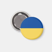 UKRAINE FLAG BUTTON MAGNET (Vorderseite/Rückseite)