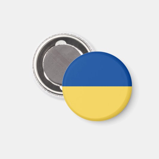 UKRAINE FLAG BUTTON MAGNET (Vorderseite/Rückseite)
