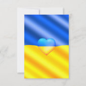 Ukraine Flag Card Herz - Freiheit - Frieden Dankeskarte (Rückseite)