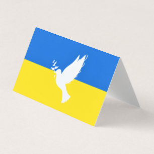 Ukraine Flag Card Peace Dove - Freedom