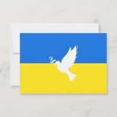 Ukraine Flag Card Peace Dove - Freedom - Peace Dankeskarte (Vorderseite)