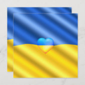 Ukraine Flag Cards Herz - Unterstützung der Freihe Dankeskarte (Vorne/Hinten)