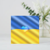 Ukraine Flag Cards Herz - Unterstützung der Freihe Dankeskarte (Stehend Vorderseite)