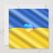 Ukraine Flag Cards Herz - Unterstützung der Freihe Dankeskarte (Rückseite)