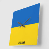 Ukraine Flag Dazzzing Patriotic Quadratische Wanduhr (Winkel)