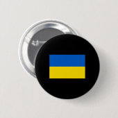 Ukraine Flag Design Button (Vorne & Hinten)