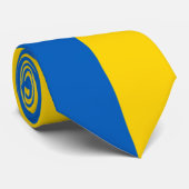 Ukraine Flag Farben blau und gelb Neck Tie Krawatte (Gerollt)