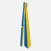 Ukraine Flag Farben blau und gelb Neck Tie Krawatte (Rückseite)