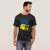 Ukraine Flag Finger Handprint Ukraine T-Shirt (Vorne ganz)