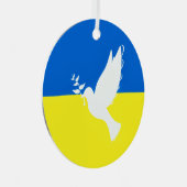 Ukraine Flag Frieden Dove Weihnachtsschmuck Freihe (Vorderseite Rechts)