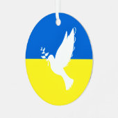 Ukraine Flag Frieden Dove Weihnachtsschmuck Freihe (Vorderseite links)