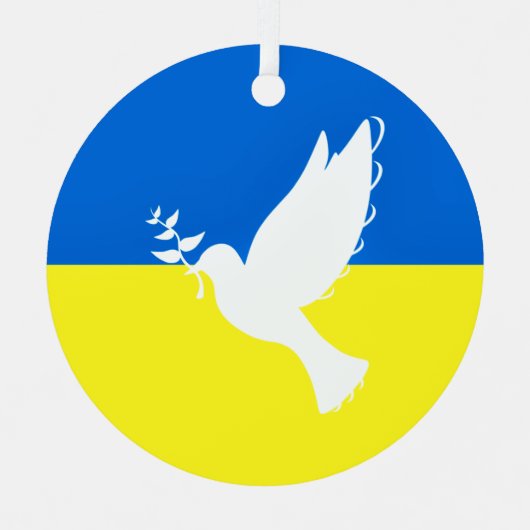 Ukraine Flag Frieden Dove Weihnachtsschmuck Freihe (Vorderseite)