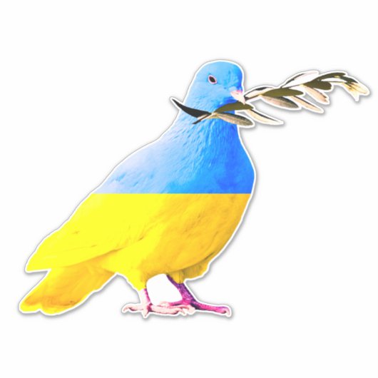 Ukraine Flag Frieden Taubenschlag Unterstützung Fr Aufkleber (Vorderseite)