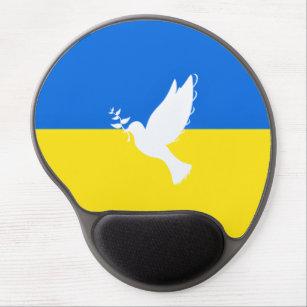 Ukraine Flag Gel Mouse Pad Dove of Peace Freedom