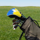 Ukraine Flag Golf Head Cover Peace Dove Headcover (In SItu)
