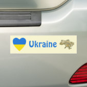 Ukraine Flag Herz + Karte Autoaufkleber (Auf Auto)
