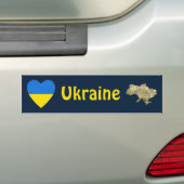 Ukraine Flag Herz + Karte Autoaufkleber (Auf Auto)