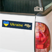 Ukraine Flag Herz + Karte Autoaufkleber (Auf Lkw)