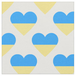 Ukraine Flag Herzmuster Stoff