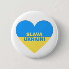 Ukraine Flag Herzstück Slava Ukraini Button