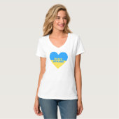 Ukraine Flag Herzstück Slava Ukraini T-Shirt (Vorderseite Vollansicht)