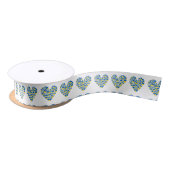 Ukraine Flag in Hearts Satinband (Spule)