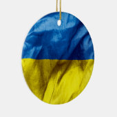 Ukraine Flag Keramik Runde Weihnachtsfeier Ornament (Rechts)