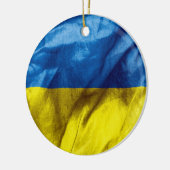 Ukraine Flag Keramik Runde Weihnachtsfeier Ornament (Links)