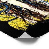 Ukraine Flag Modisch ukrainisches Girk Village Poster (Ecke)