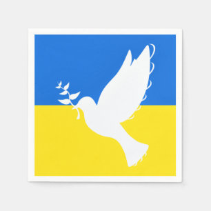 Ukraine Flag Napkins Friedenstaube - Freiheit Serviette
