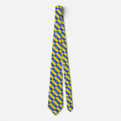Ukraine Flag Neck Tie - Freiheit Ukraine - Frieden Krawatte (Vorderseite)