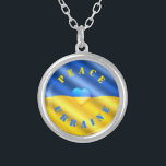 Ukraine Flag Necklace Herzfrieden - Freiheit Versilberte Kette<br><div class="desc">Fahne Ukraine vernichtet Freiheit Frieden - Herzsolidarität - Unterstützung - Starkes Zusammenspiel - Freiheit Sieg ! Sie können Support Ukraine auch auf mehr als 1000 Zazzle Produkte übertragen ! Ändern und verschieben oder entfernen und fügen Sie Elemente / Text mit Anpassungstool ! Wir stehen mit UKraine ! FREEDOM GEWINNT IMMER...</div>