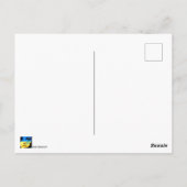 Ukraine Flag painted on Beautiful Girl Portrait Postkarte (Rückseite)