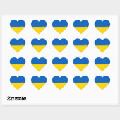 Ukraine Flag Patriotic Herz-Aufkleber (Blatt)